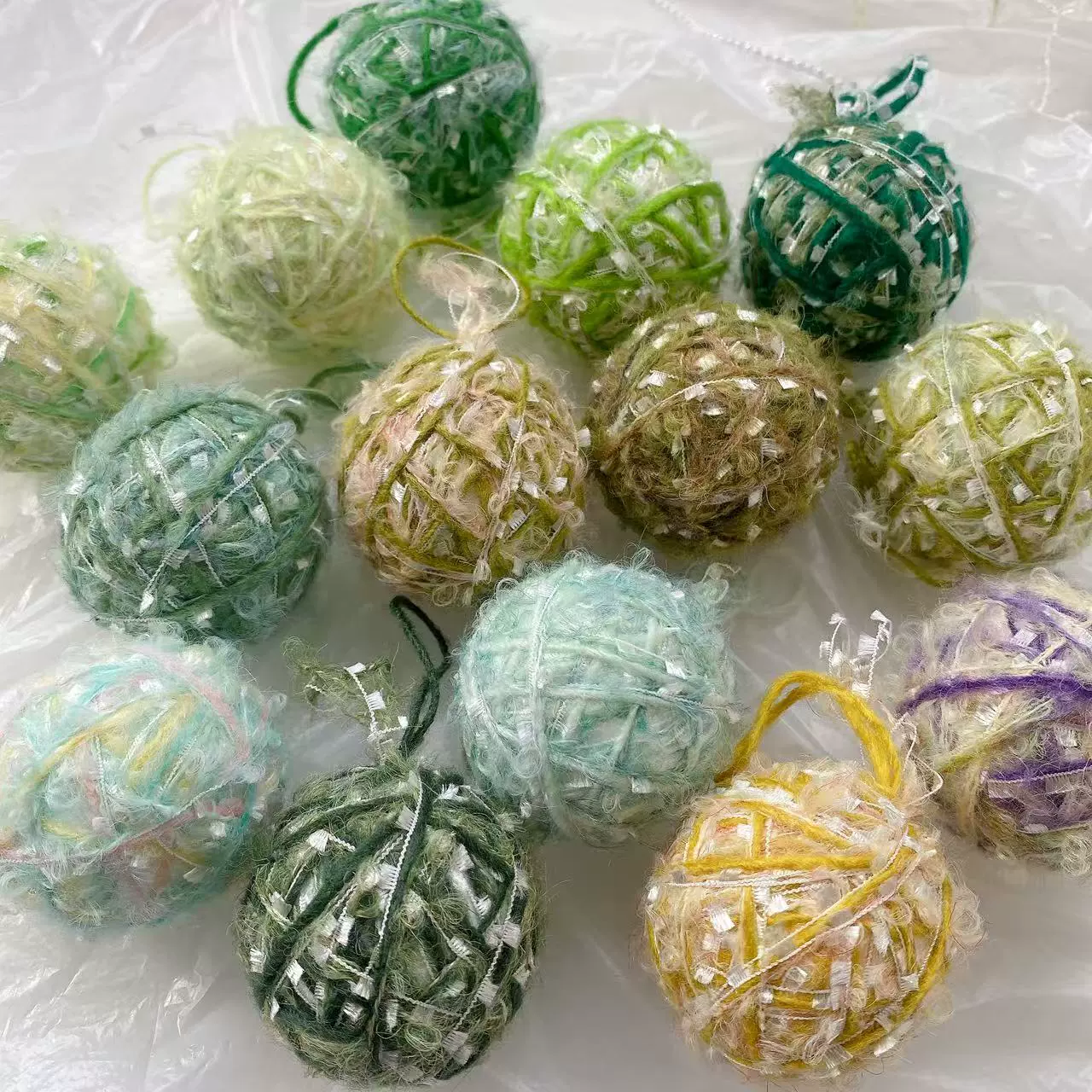 2025 4/5/6 centimeters yarn ball foam ball Christmas decorative bouquet winding ball window display hanging ornament