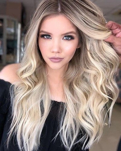 Women's Middle-Part Long Curly Hair Cross-Border New Arrival Gradient Big Wave Synthetic Fiber Rose-Color Network Full Head Wig with Highlights, Ideal for European and American Styles