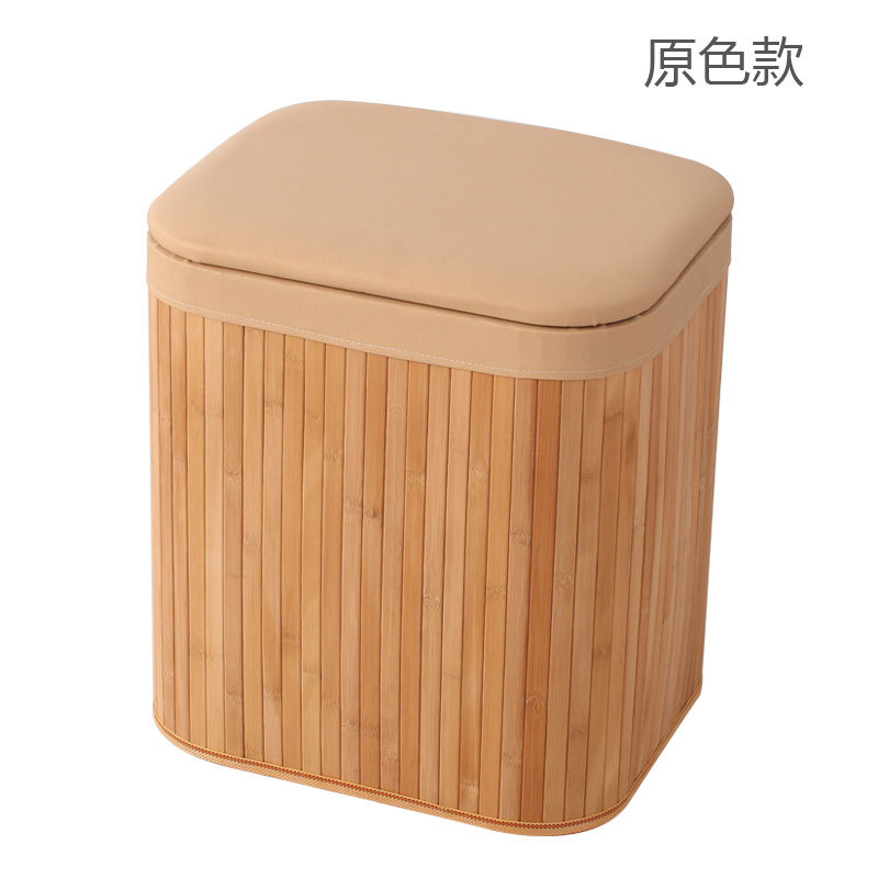Taburete de bambú, taburete de almacenamiento, taburete de almacenamiento, taburete pequeño, taburete de cambio de zapatos, taburete de cambio de zapatos, taburete bajo, caja de almacenamiento de juguetes