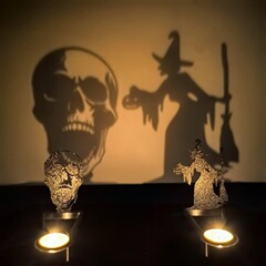 クロスボーダーファニーシャドウスタンドハロウィン面白いキャンドルホルダーデスクトップクリエイティブ装飾装飾品