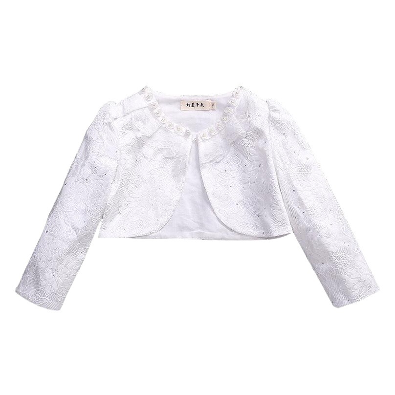 New Children's Shawl Lace Sequins Small and Large Girls' Ware Shoulder Long Sleeve Coat Children's Wear Princess Small Outer Shawl