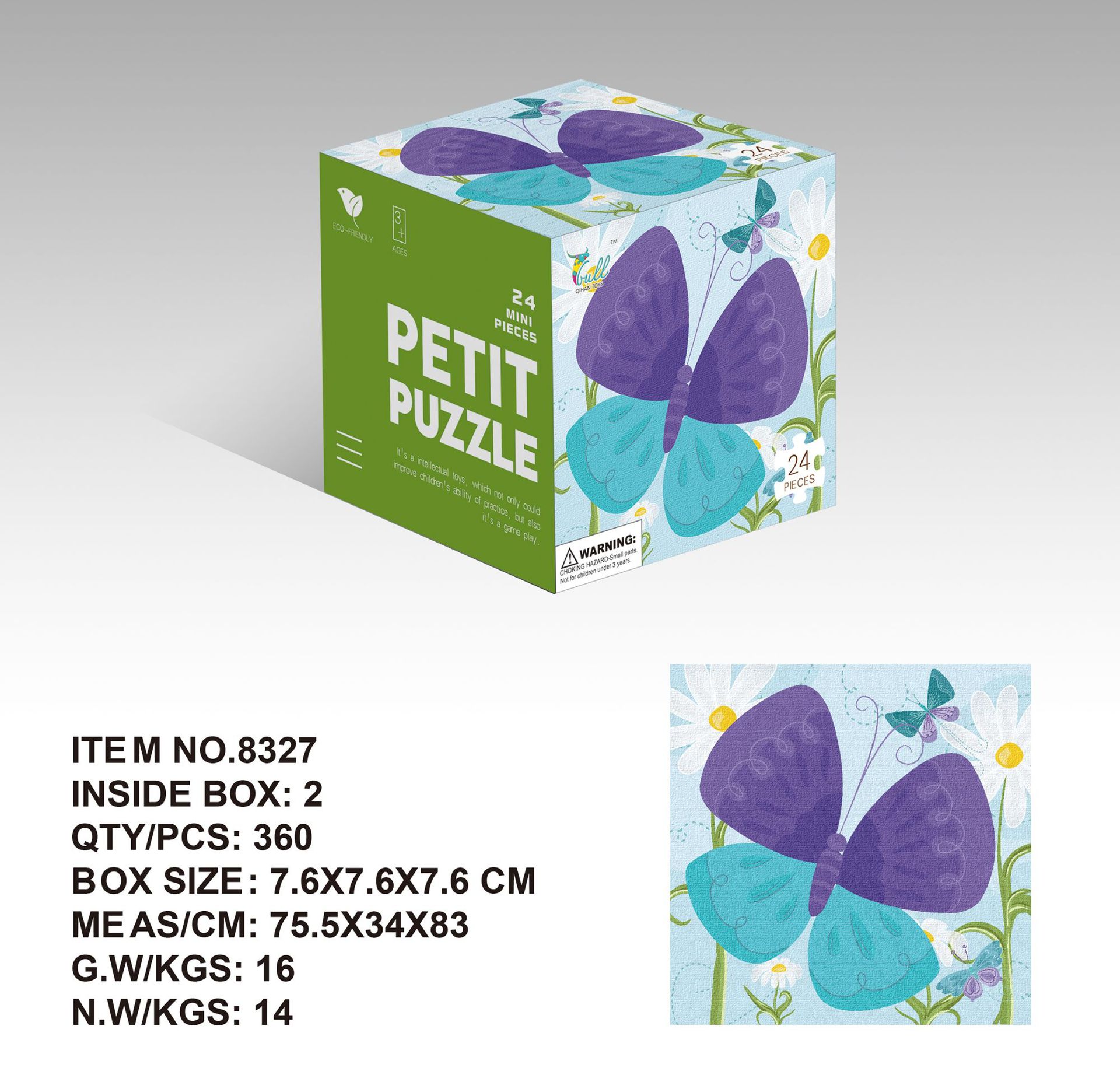 Mini 24 unidades rompecabezas de papel los niños educación temprana juguetes kindergarten regalo para 3 años embalaje inglés