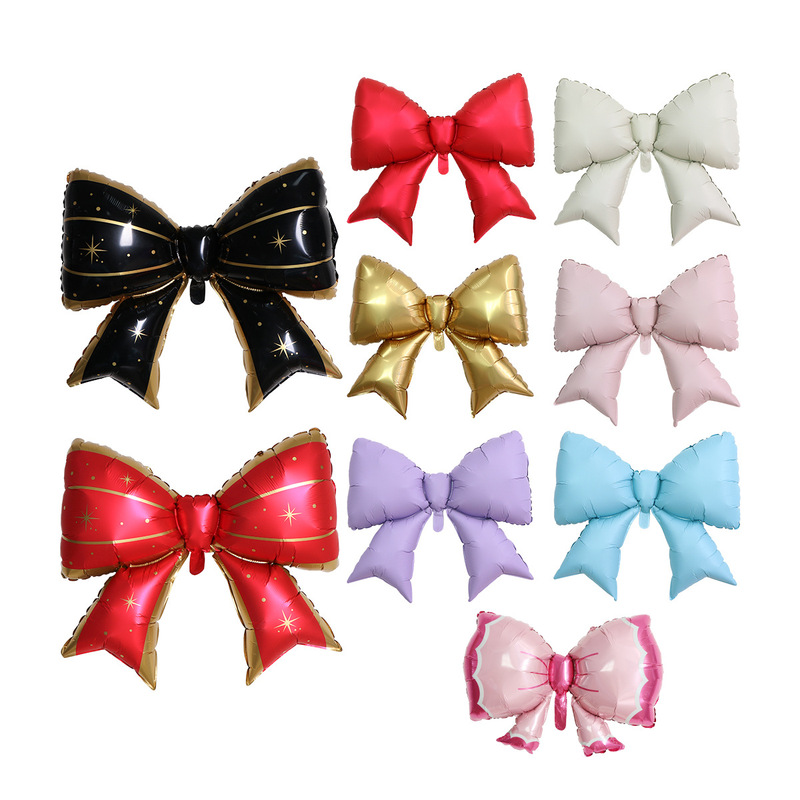 Bow Balloon Aluminum Film Balloon Cross-Border Birthday Party Wedding Decoration Scene Atmosphere Photo Balloon Decoration