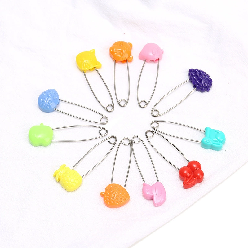 Цветная пластиковая головка безопасная булавка детское висячее полотенце