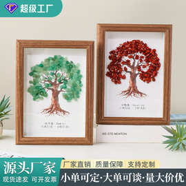 跨境天然水晶树十二星座相框摆台家居装饰工艺品桌面水晶摆件批发