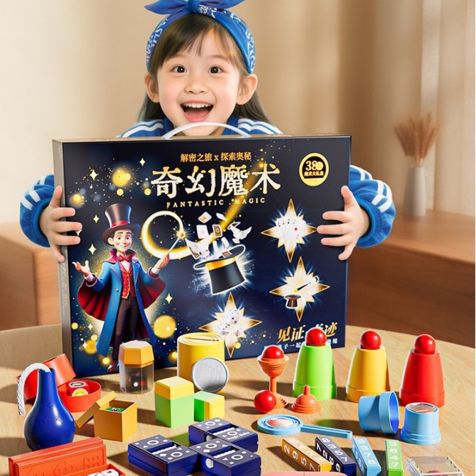Ventas calientes accesorios mágicos puzzle caja de regalo juguetes de juego accesorios interactivo padre-hijo conjunto de magia infantil image 6