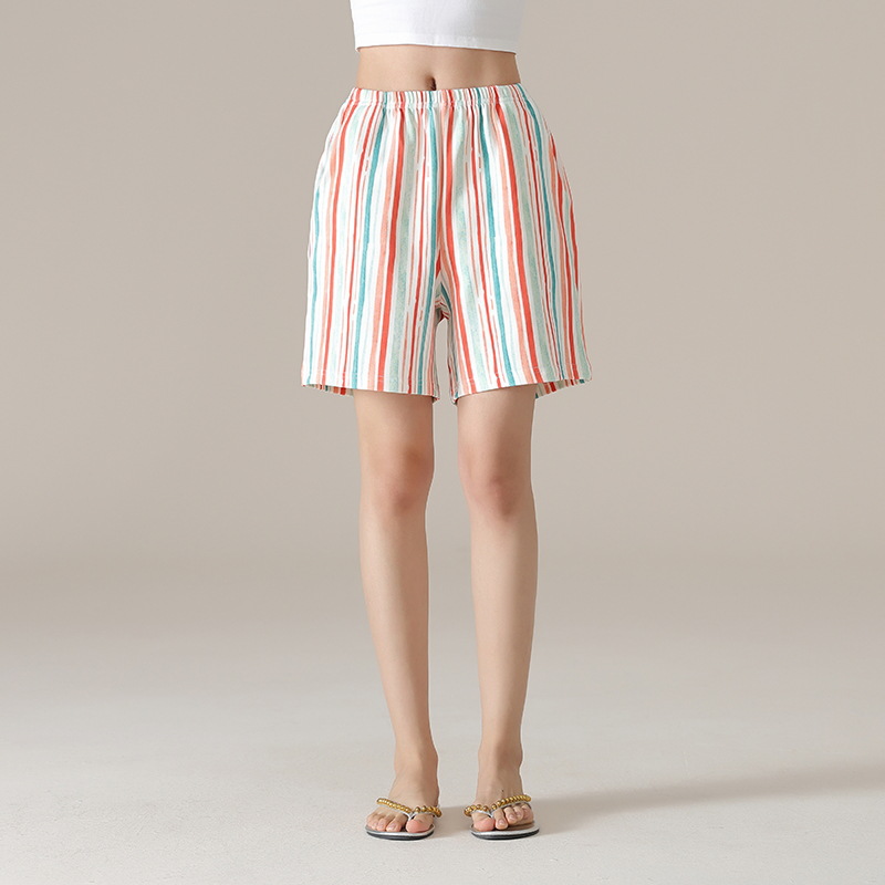 Pantalones de pijama de mujer de verano delgados pantalones cortos de algodón para el hogar pantalones de mujer sueltos de verano solo pantalones de algodón para el hogar