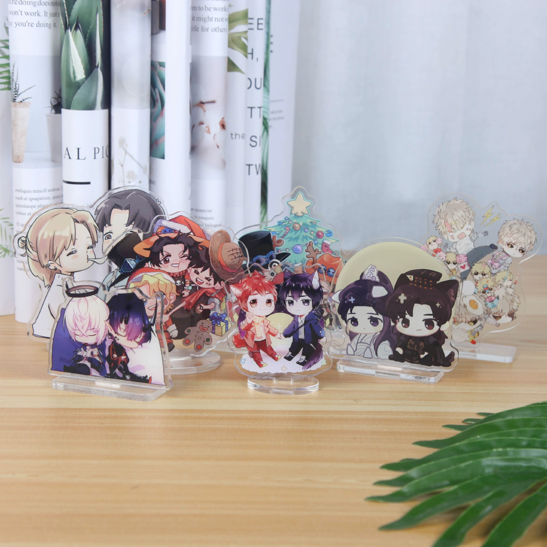 Производители оптовые двухсторонний акриловой аниме украшения DIY прозрачный гуманоид держатель брелок