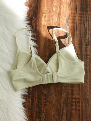 Genuine Japanese Milk Silk Seamless Wireless Underwear Women's Push Up Big Breast Show Small Soft Support Bra Summer Thin Style