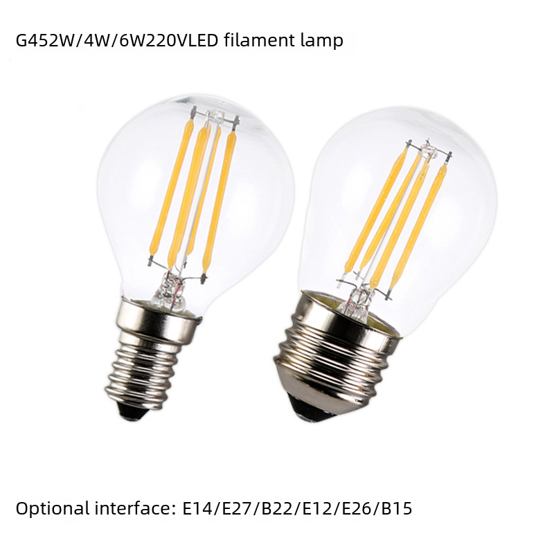 Factory Wholesale LED Filament Bulbs Retro Bulbs E27 E14 G45 2W 4W 6W 220V Energy-Saving Bulbs Best Selling