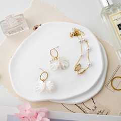 ins北歐首飾珠寶耳環拍攝道具盤子擺拍裝飾背景氛圍異形石膏托盤