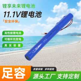 厂家11.1V夜钓鱼灯唱戏机电池电动车手电筒LED灯18650锂电池组