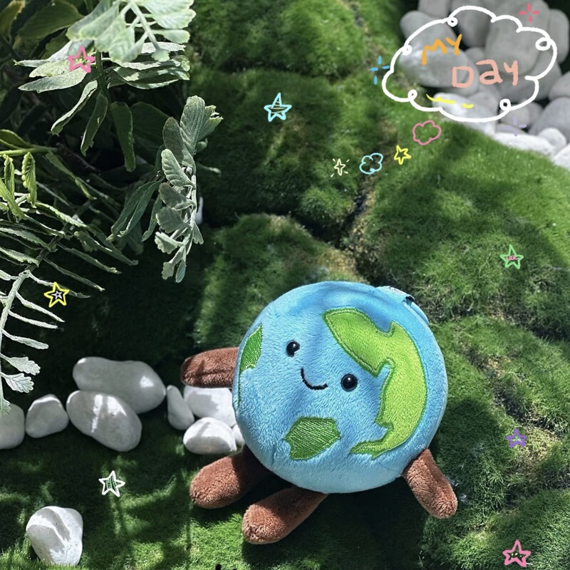 Trendy Celebrity-Style Small Earth Plush Toy Earth Bag Pendant Earth Super Fresh Doll Wholesale