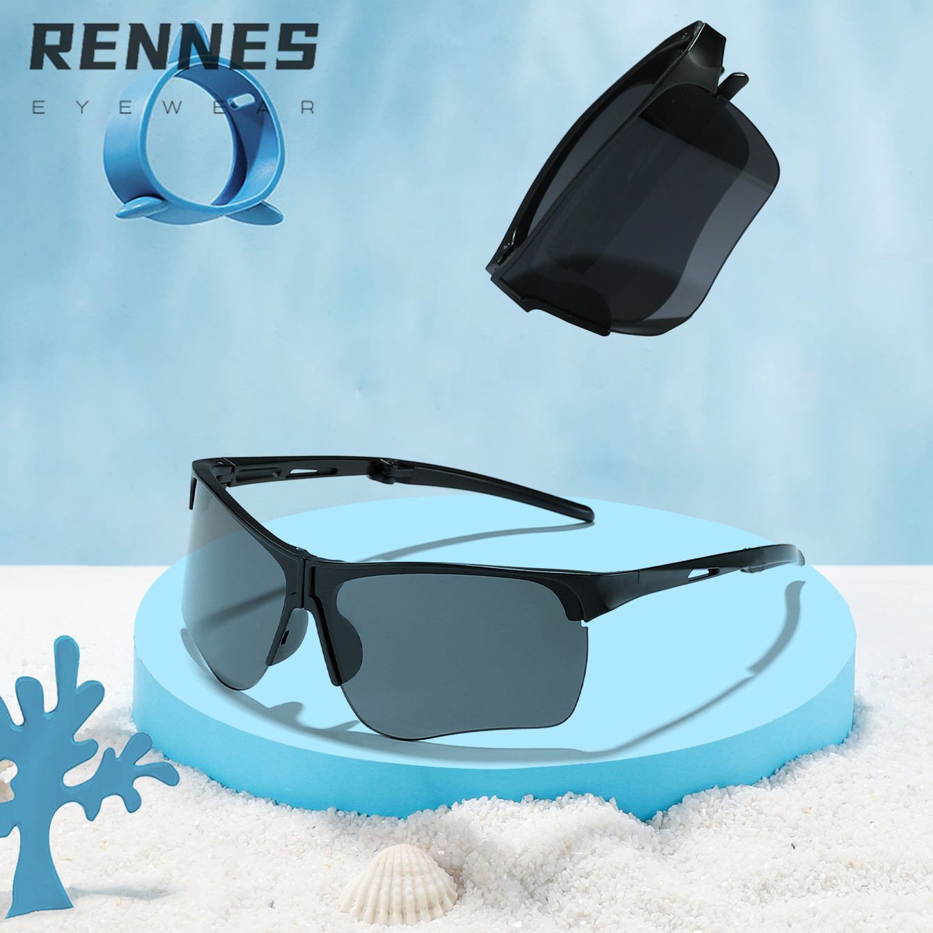 Nuevas gafas de sol de parasol a prueba de viento para ciclismo al aire libre plegable para niños y niñas sin marco gafas de sol de colores