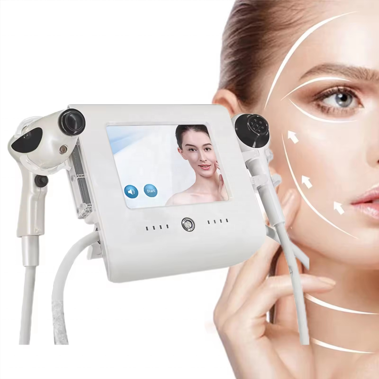 Portable 4.68 Mhz Thermal Lifting and Tightening Facial Massage Device for Skin Rejuvenation and Home Beauty Use
