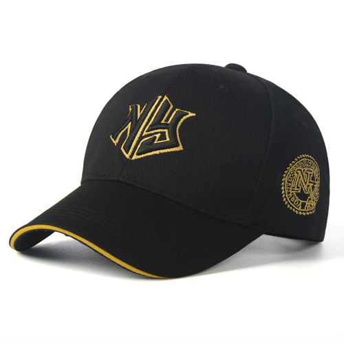 Cap Korean-style embroidery letter baseball cap for men and women, spring and autumn sports flat cap, winter outdoor sun hat