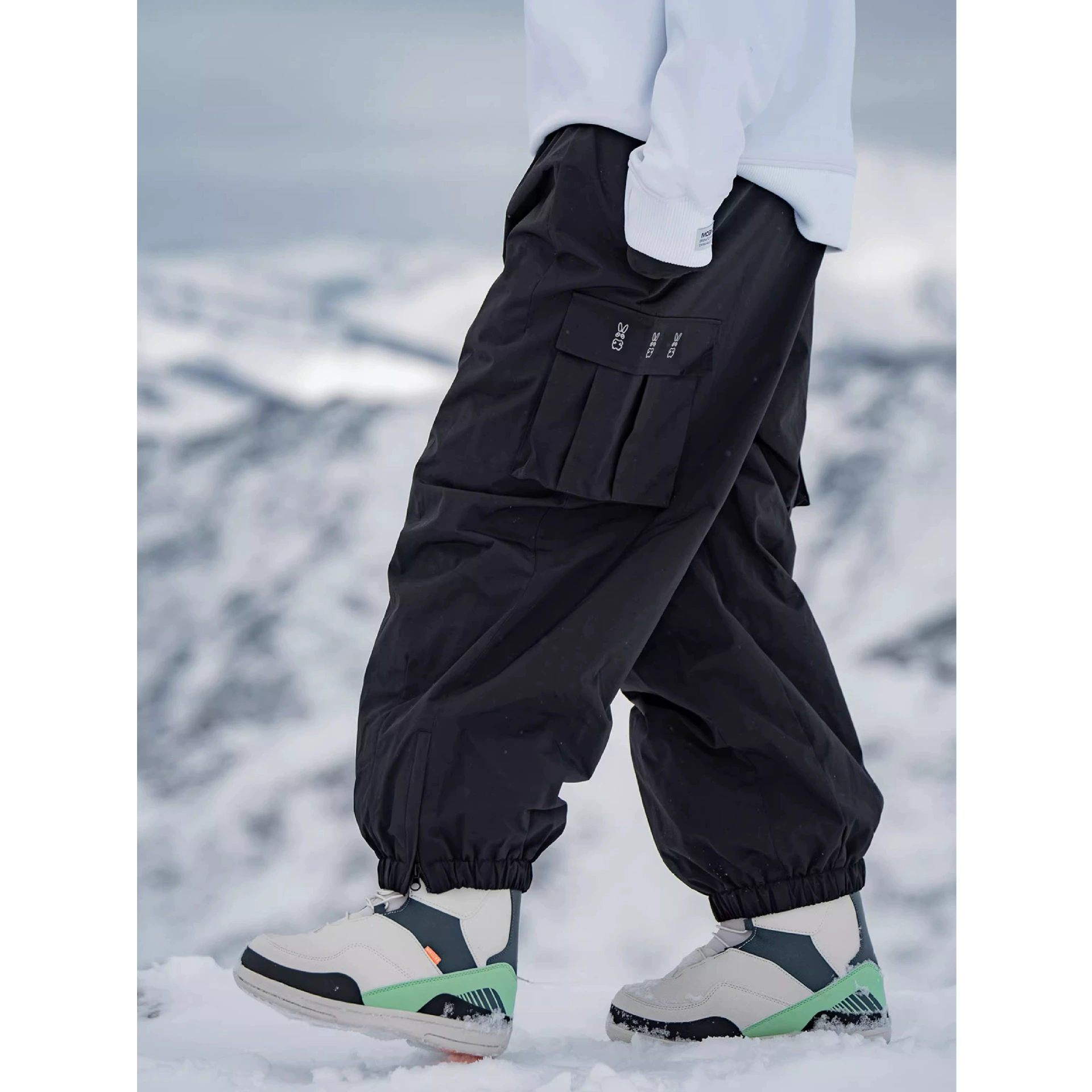 Snow Bit oversiz 3L шпон свободные лыжные брюки для мужчин и женщин водонепроницаемый теплый лыжный костюм для женщин