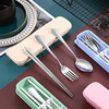 Handheld tableware stainless steel, set, spoon, fork, chopsticks, Birthday gift, 3 piece set