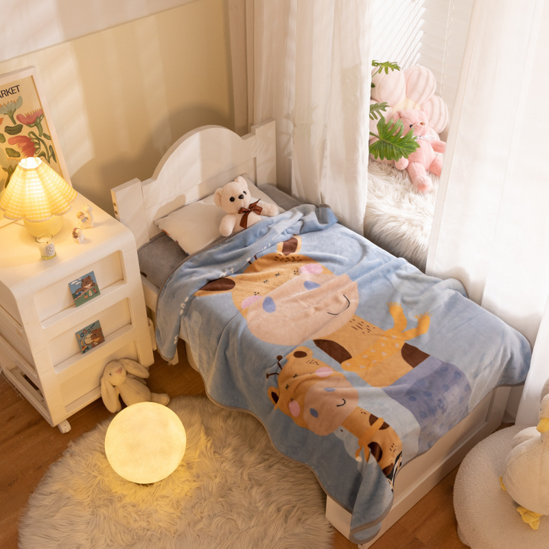 엄마와 아이 작은 회색 사슴 100*140cm