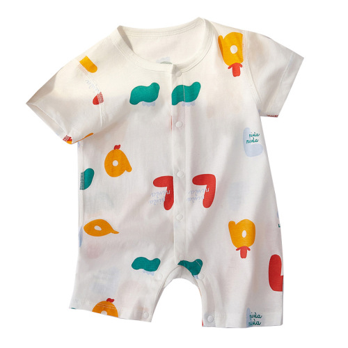 Baby clothes, summer baby onesies, crawling clothes, thin baby short-sleeved newborn babies, summer baby clothes
