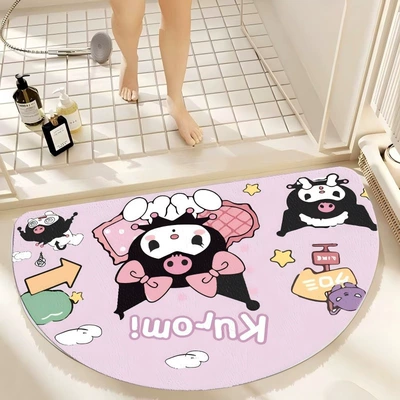 Cartoon Toilet Door Mat, Avtomobil döşəmə paspasları - cool-rice-three-gang-semicircle-4060