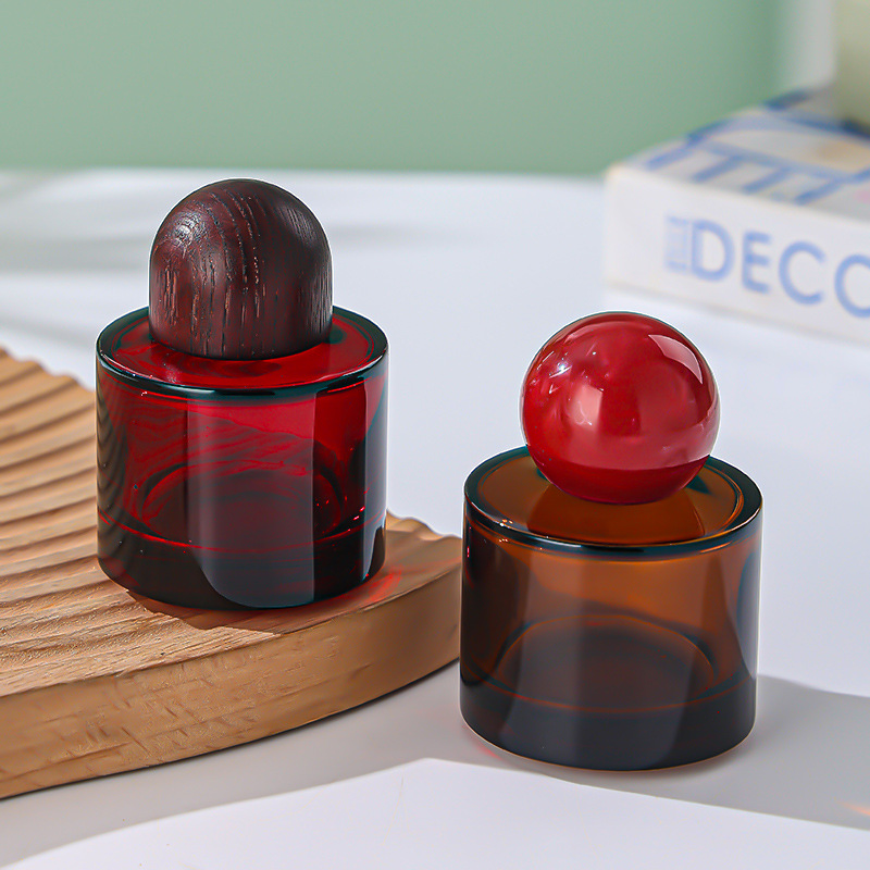 现货香水瓶50ml矮圆柱厚底喷雾瓶空瓶子经典款平肩玻璃瓶