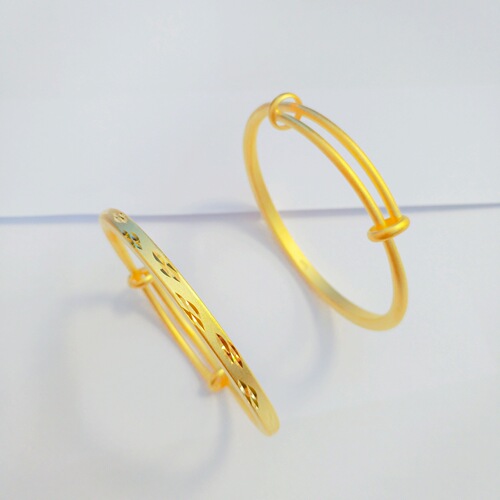 Overseas Sand Gold Square Ancient Craft Bracelet Push-Pull Meteor Shower Bracelet Copper Plated Gold Women's Quality Jewelry Wholesale
