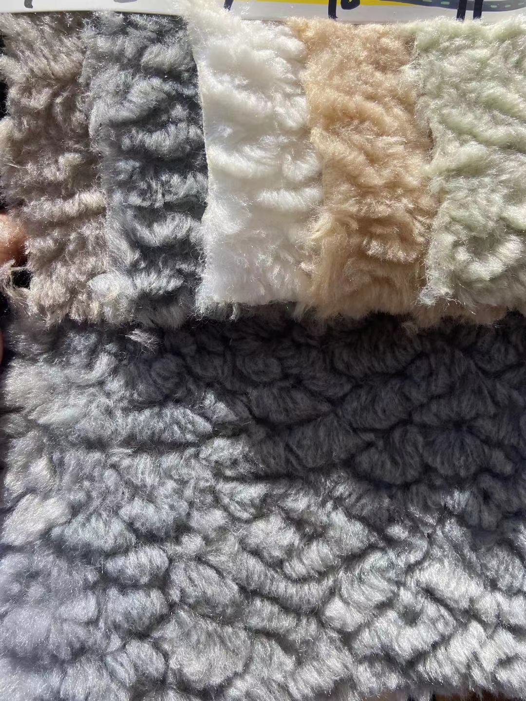 Nuevo 700g tela de Cachemira super suave Cordero Cachemira en relieve Otoño e Invierno ropa bufanda zapatos pijamas tela