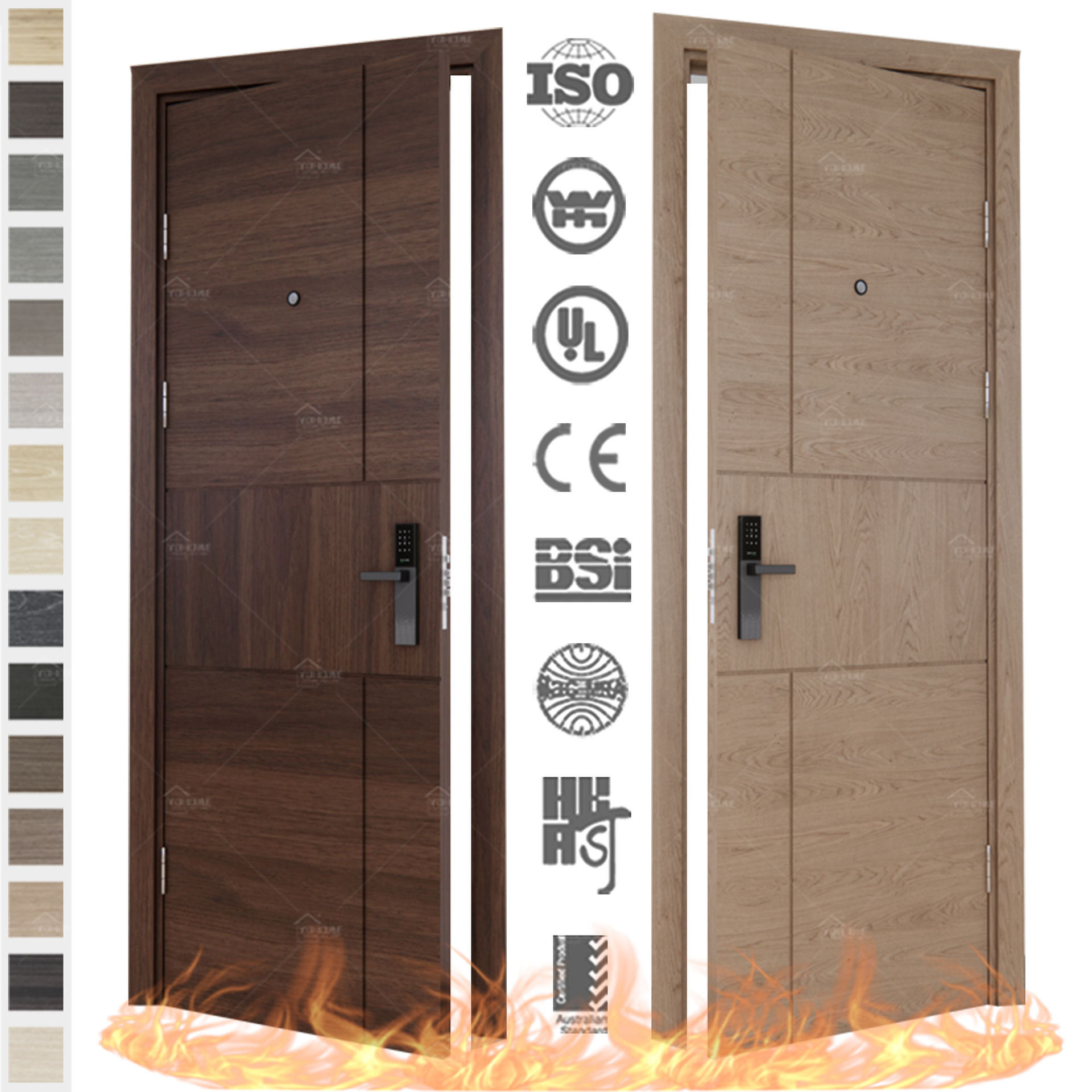 Противопожарная деревянная дверь для отелей Excellent Home FD001