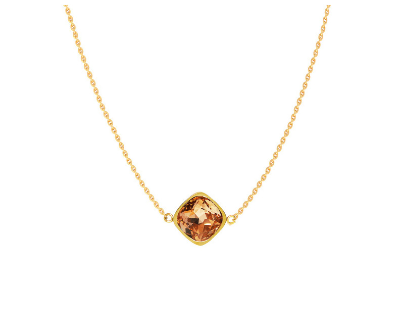 9g Weight Artificial Crystal Pendant Material Pendant Necklace Classification Titanium Steel Chain Material cable chain Chain Type 1 Piece Quantity Holiday, Daily Occasion Artificial Crystal, Titanium Steel Material Geometric Pattern All Seasons Season Unisex Gender Lady Style Lady Geometric Artificial Crystal Titanium Steel Cable Chain Pendant Necklaces Wholesale 7