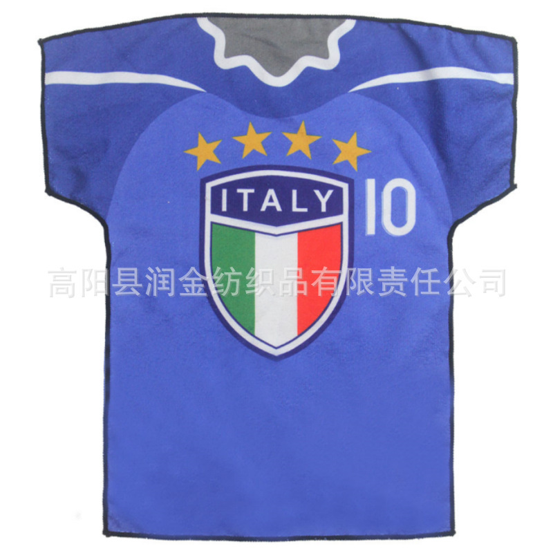 Jersey Towel Customized Heat Transfer Printing Jersey Shape Cheering Towel Ball Game Group Event Gift Towel