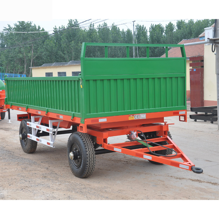 8吨农用自卸拖车 自卸挂车 拖拉机牵引拖车 工具拖车 平板拖车