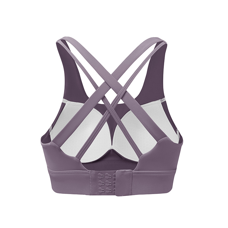 Actualizado desnudo Cruz trasera de una sola pieza fija Copa Sujetador deportivo yoga correr fitness ropa interior deportiva para mujeres image 16