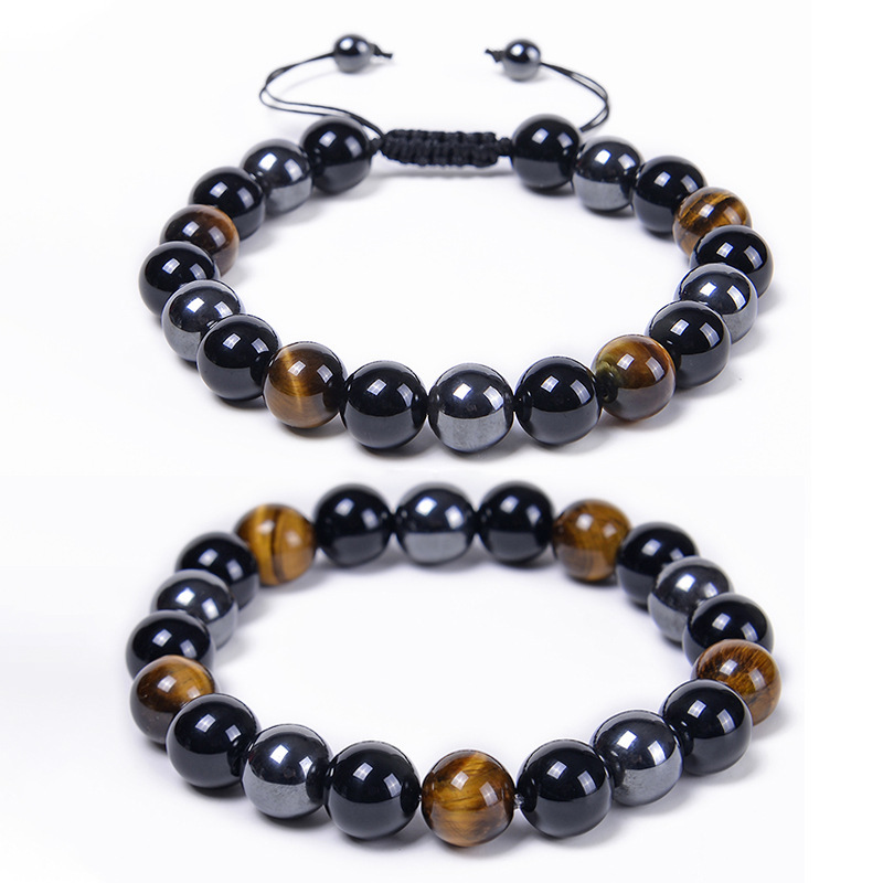 8/10MM black magnet agate bracelet for men and women tiger eye bracelet energy yoga beaded woven bracelet jewelry 8/10MM black magnet agate bracelet for men and women tiger eye bracelet energy yoga beaded woven bracelet jewelry