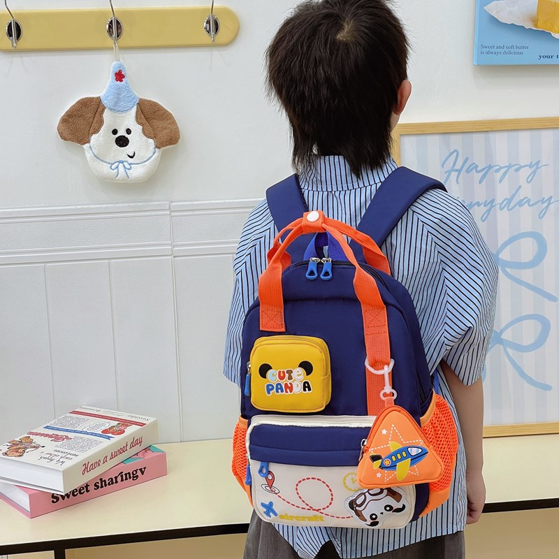Jardín de infantes mochila de dibujos animados aviones lindos mochilas para niños y niñas nuevas mochilas de comercio exterior