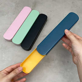 便携式餐具盒装筷子勺子收纳盒学生儿童外出塑料餐具空盒子