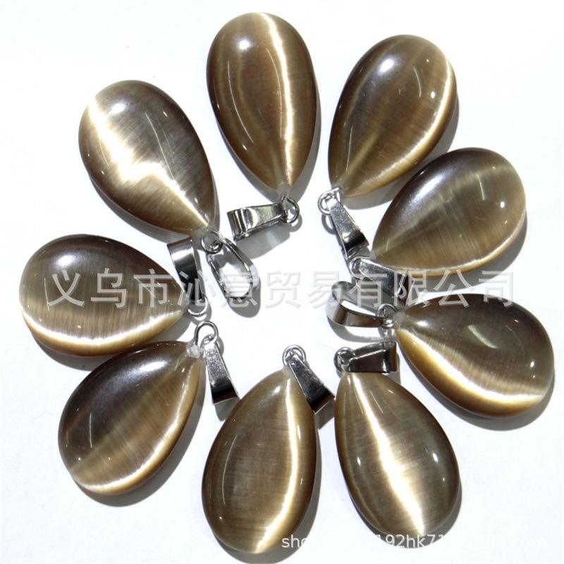 Transfronteriza AliExpress Venta caliente natural cristal ágata gema cristal plano colgante collar pendientes accesorios de la joyería