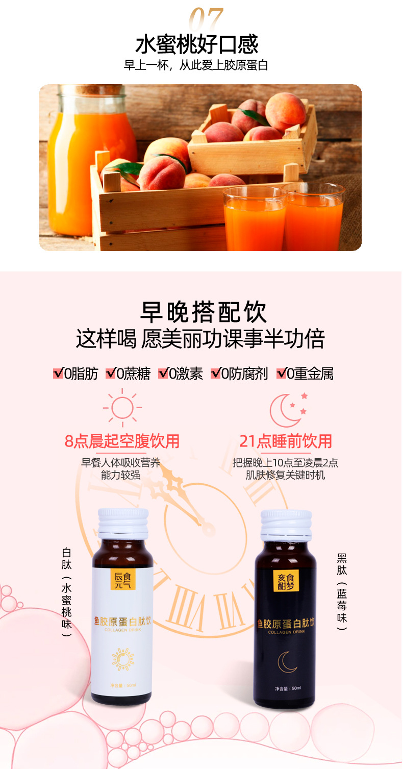 Fish Collagen Peptide Oral Liquid with Nicotinamide — 8000mg Small-Molecule Peptide Drink, 400ml in use