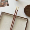 Red sandalwood glazed chopsticks custard yellow