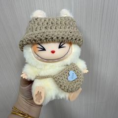 成品手工编织17cm拉布布挂件娃娃衣服二三代labubu毛线衣帽子挎包