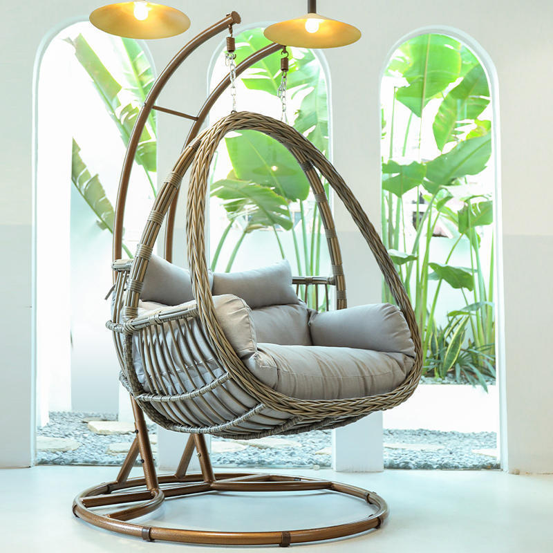 Silla Colgante o Cuna de Ratán para Exteriores - Para Jardín, Hotel o Balcón, Estilo Nórdico