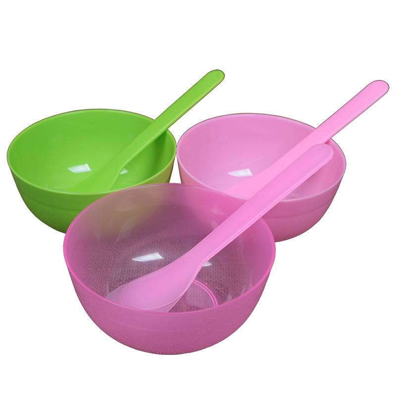 Herramientas de máscara facial 3 # máscara facial bowl varilla de máscara de maquillaje bowl de plástico varilla de plástico cuchilla de raspador de belleza