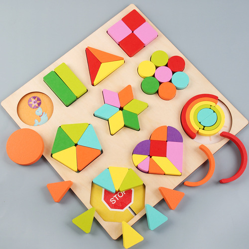 Young children's geometric shape modeling cognitive matching board baby digital enlightenment equal parts learning educational early education toys