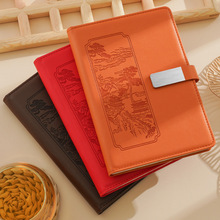 A5国潮金属扣商务笔记本简约记事本高档商务伴手礼日记本定制logo