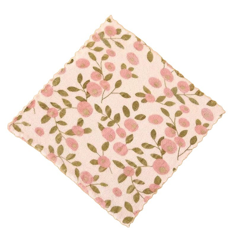 Flores púrpura rosadas no aceitadas toallas de cocina gruesas para aumentar la absorción de agua de toallas de limpieza de lavavajillas domésticas descontaminantes