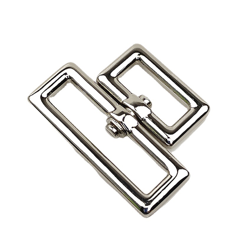 가방 하드웨어 DIY 액세서리 38MM 스퀘어 쥬얼리 개 버클 금속 중공 핸드백 가죽 장식 회전 후크 버클