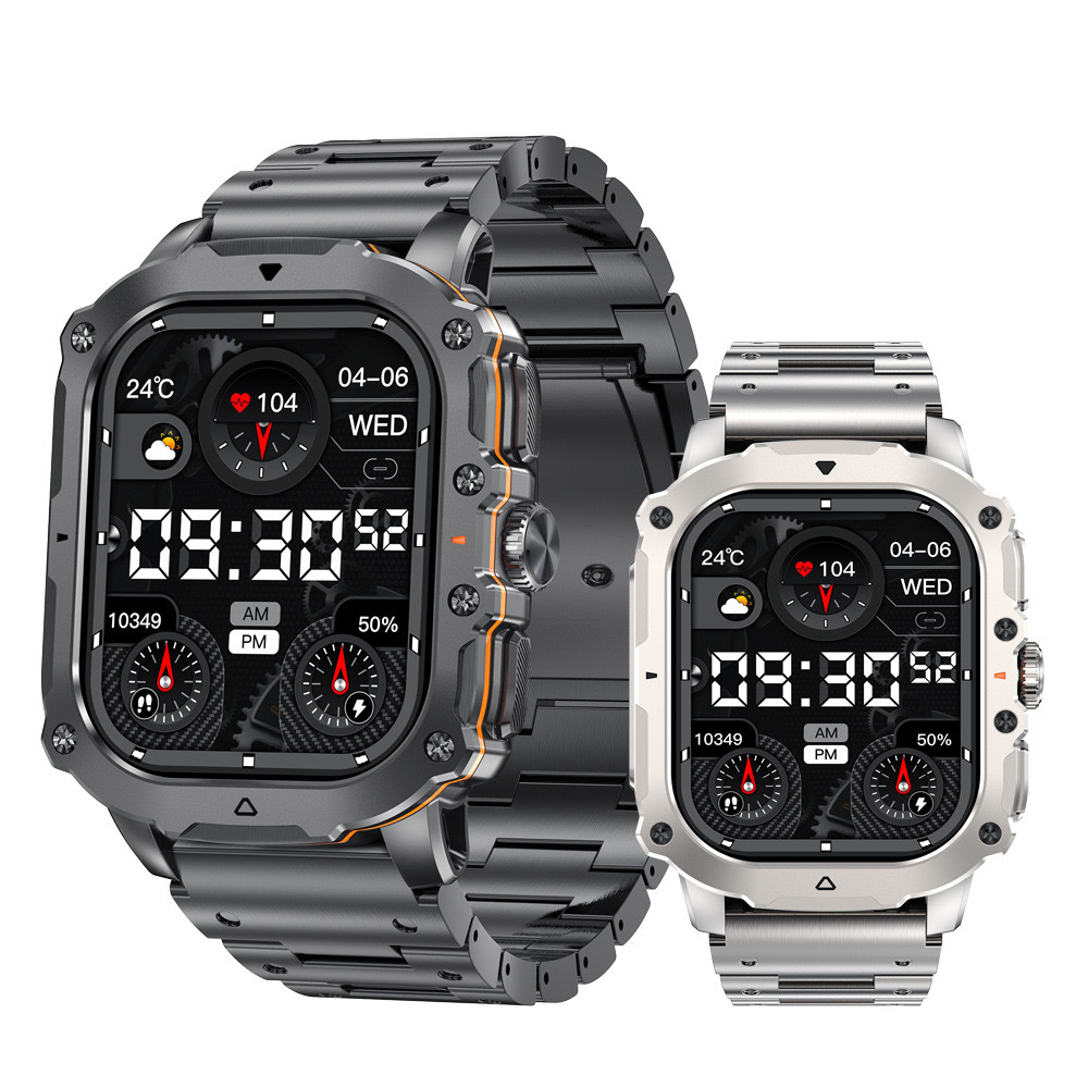 男士户外智能手表AMOLED屏心率血氧监测运动计步通话smart watch