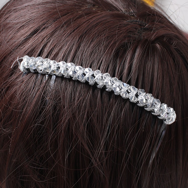 Women's Simple Style Geometric Plastic Rhinestones Insert Comb display picture 1