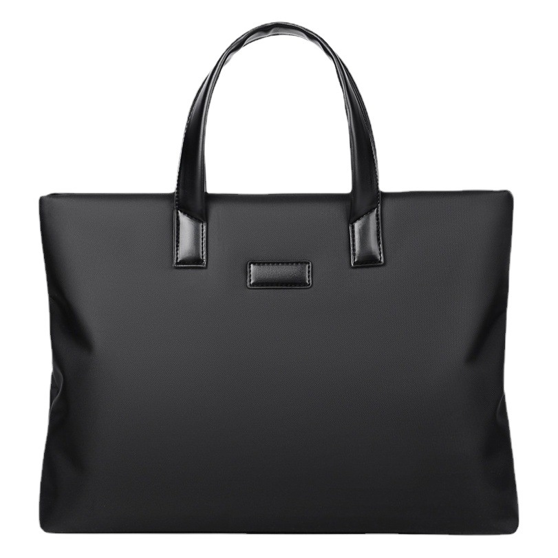 Men's laptop bag 14-inch business Oxford cloth portable briefcase Office conference bag gift printed logo