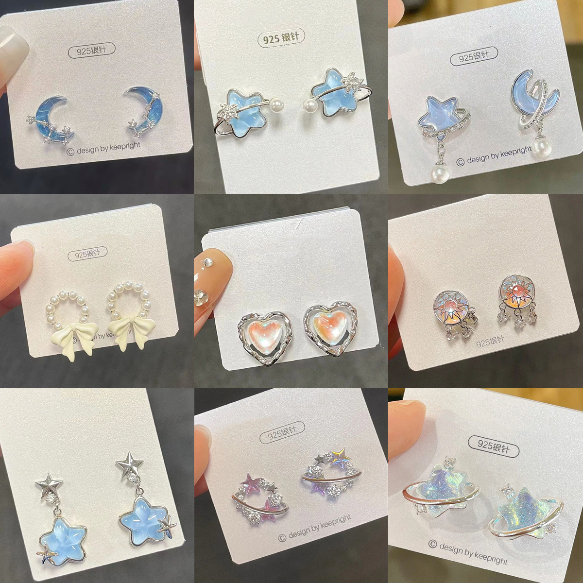 8g Weight Alloy Ear Needle Material Pearl, Zircon Inlay Material Ear Studs Classification 1 Pair Quantity Daily Occasion Alloy Material Star, Moon, Bow Knot Pattern Women's Gender Casual, Simple Style Style Asymmetrical, Plating, Inlay Craft 1 Pair Casual Simple Style Star Moon Bow Knot Asymmetrical Plating Inlay Alloy Rhinestones Pearl Ear Studs